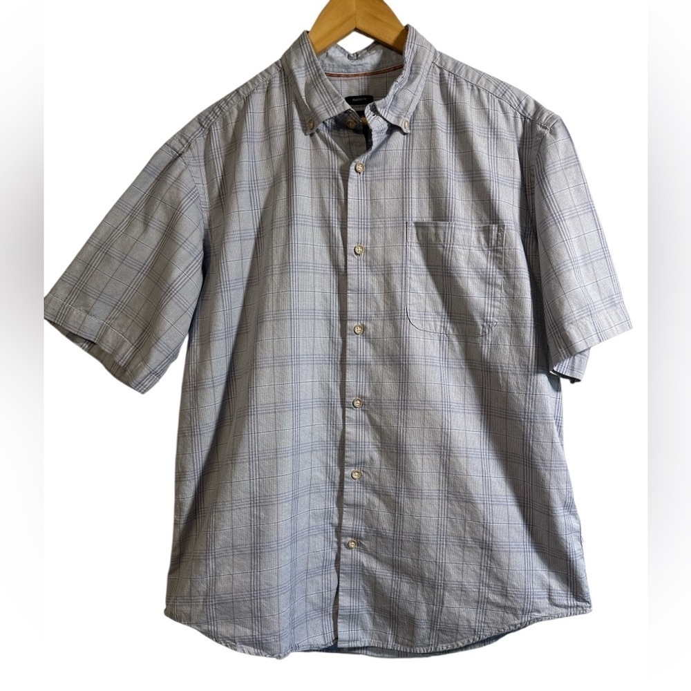 Pronto Uomo Casual Light Blue Checkered Shirt